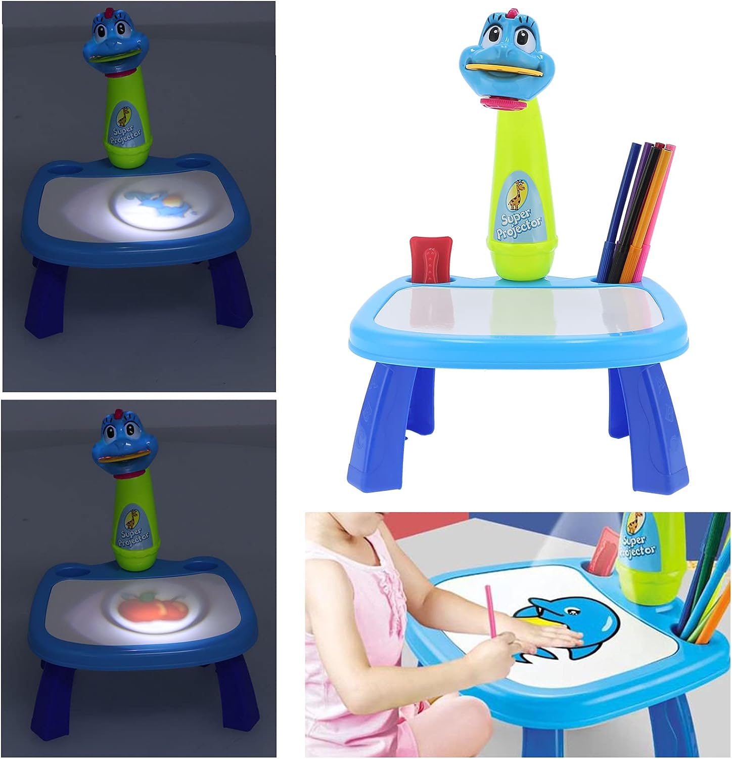 Projecteur LED de dessin animé, planche à dessin artistique, jouets, peinture, Table de dessin